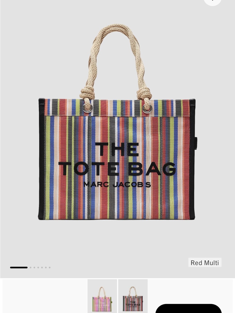 Brand New Marc Jacobs The Stripe Mesh Large Tote Bag